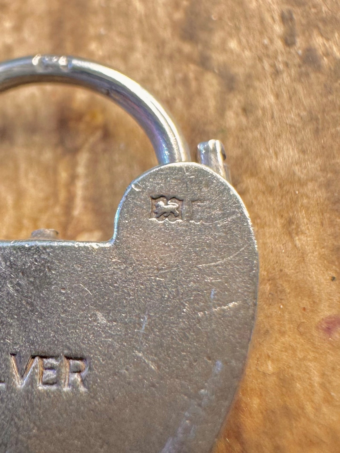 Heart Padlock 1968 925 Sterling Silver Pendant