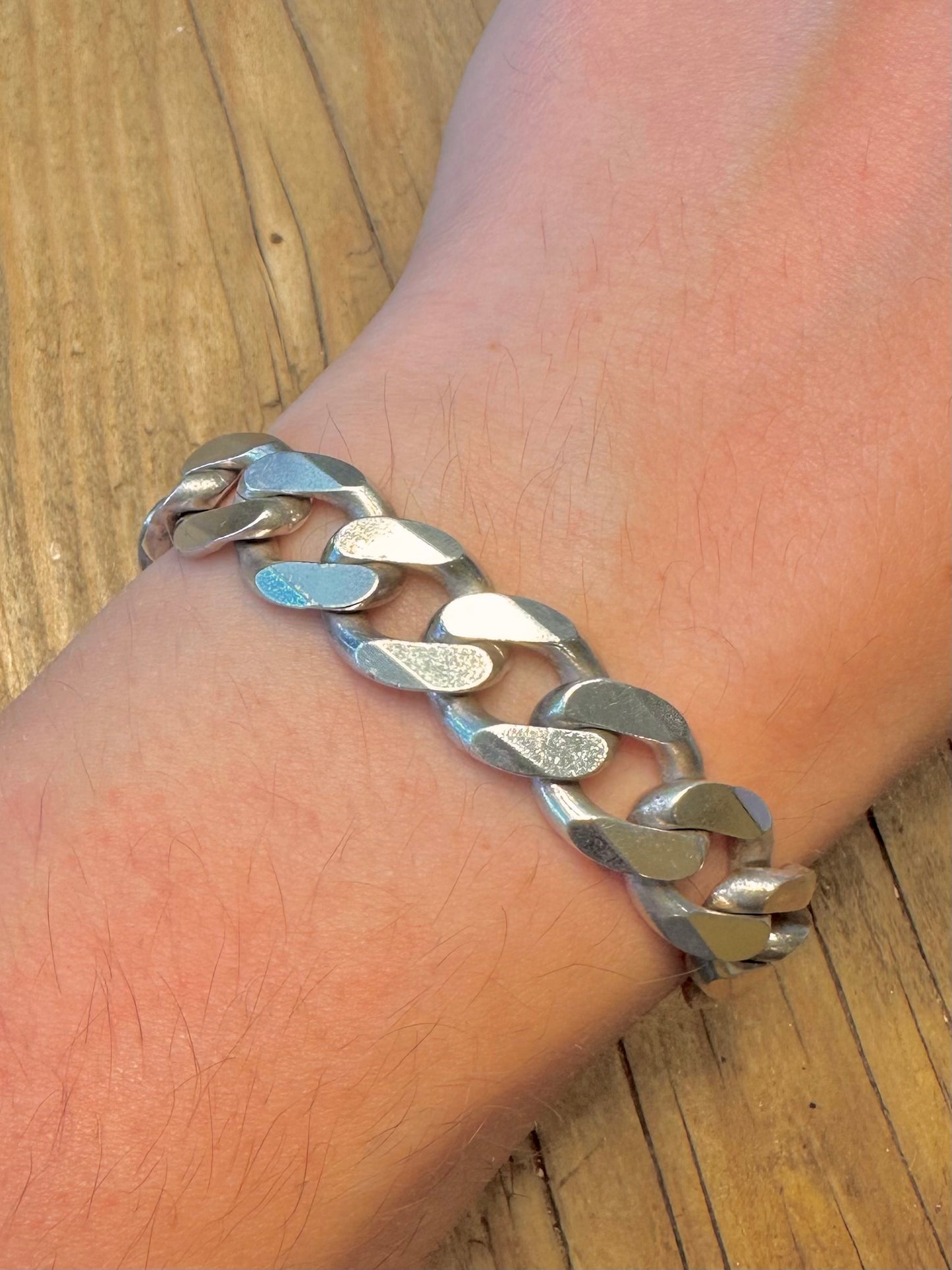 Heavy Curb Chain 925 Sterling Silver 7.5 inch Bracelet