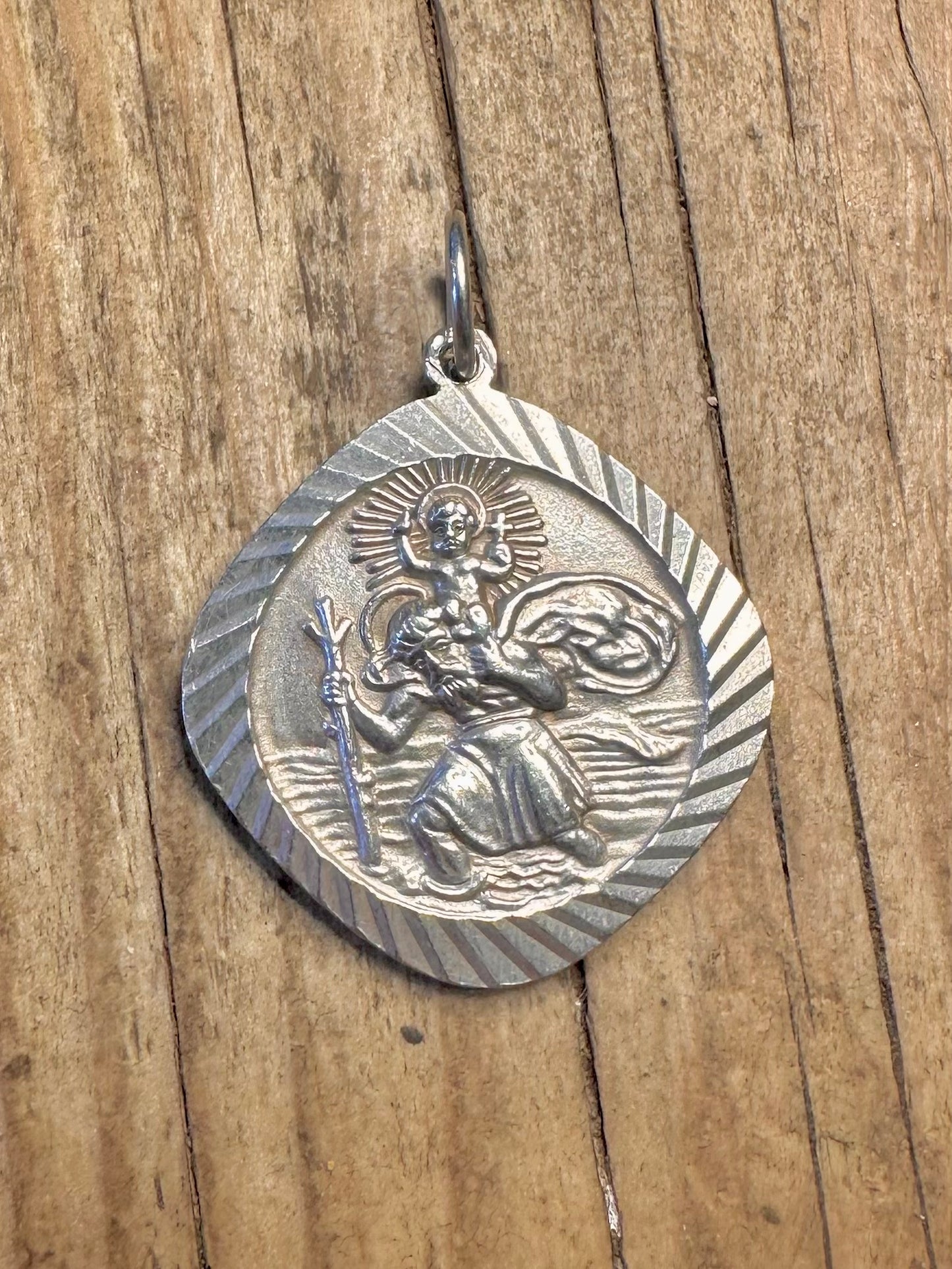 Georg Jensen Ltd 1973 Large St Christopher 925 Sterling Silver Pendant