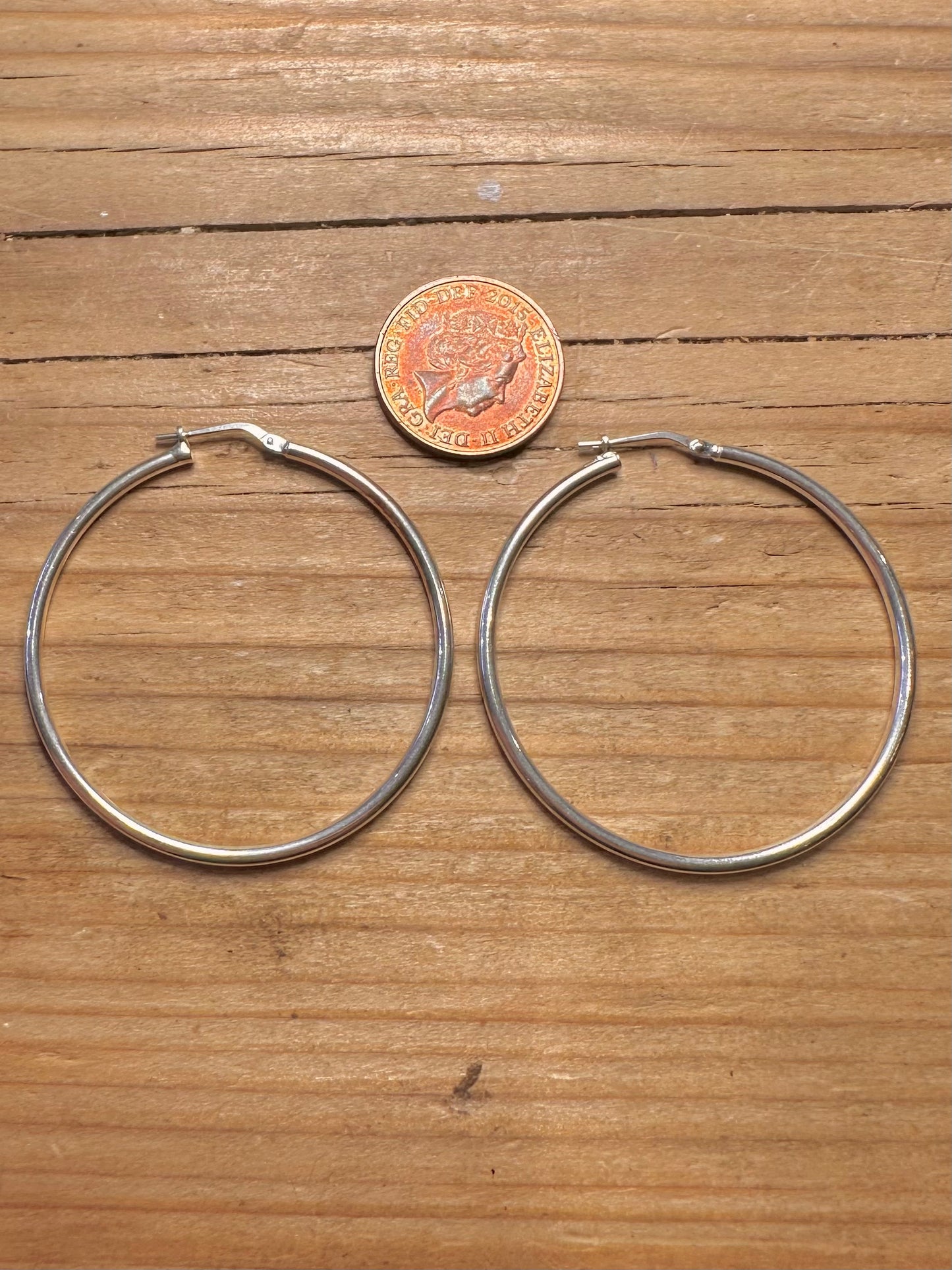 Modern Hoops 925 Sterling Silver Earrings