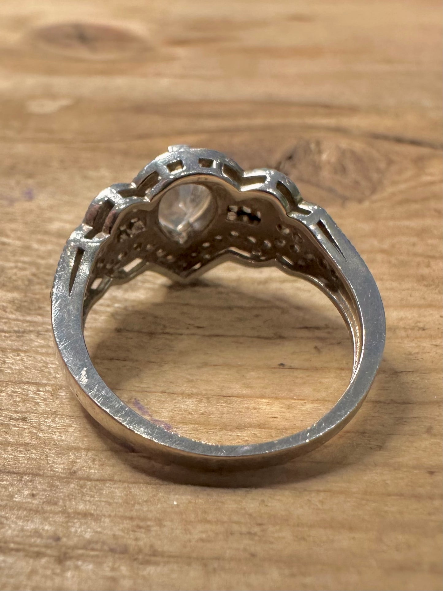 Vintage Elanze CZ 925 Silver Size O Ring
