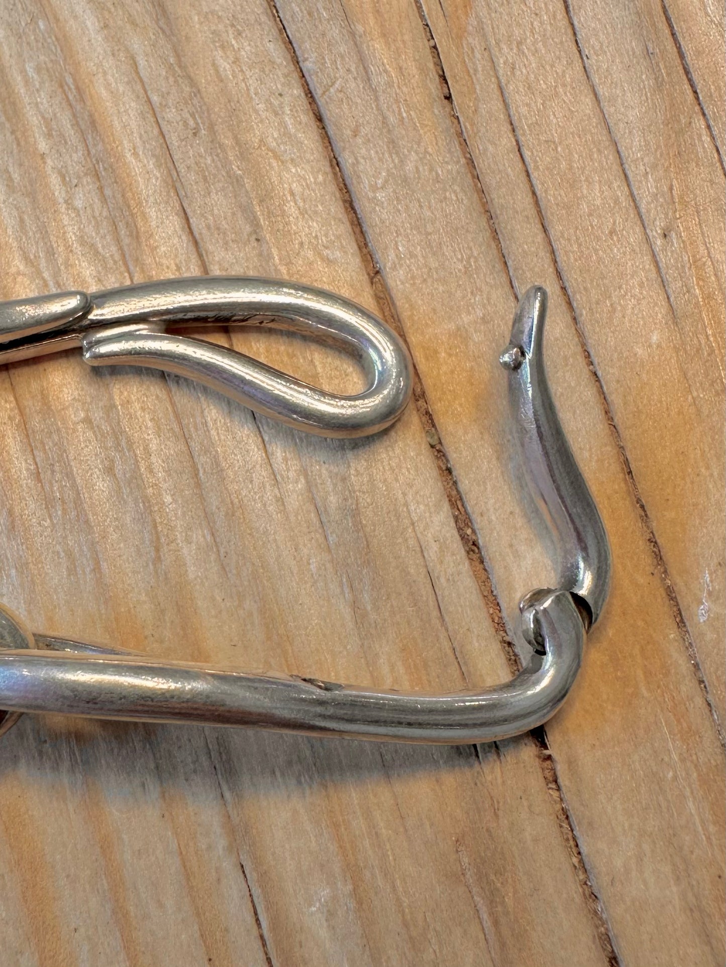 Abstract Asprey Link 925 Silver Italy 7.5 inch Bracelet