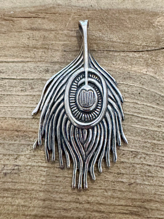 Abstract Textured Unique 925 Silver Pendant