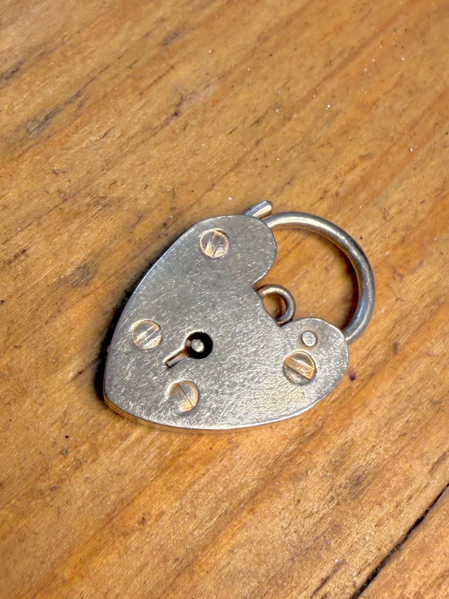 Heart Padlock Maker J.S&S 925 Sterling Silver Pendant