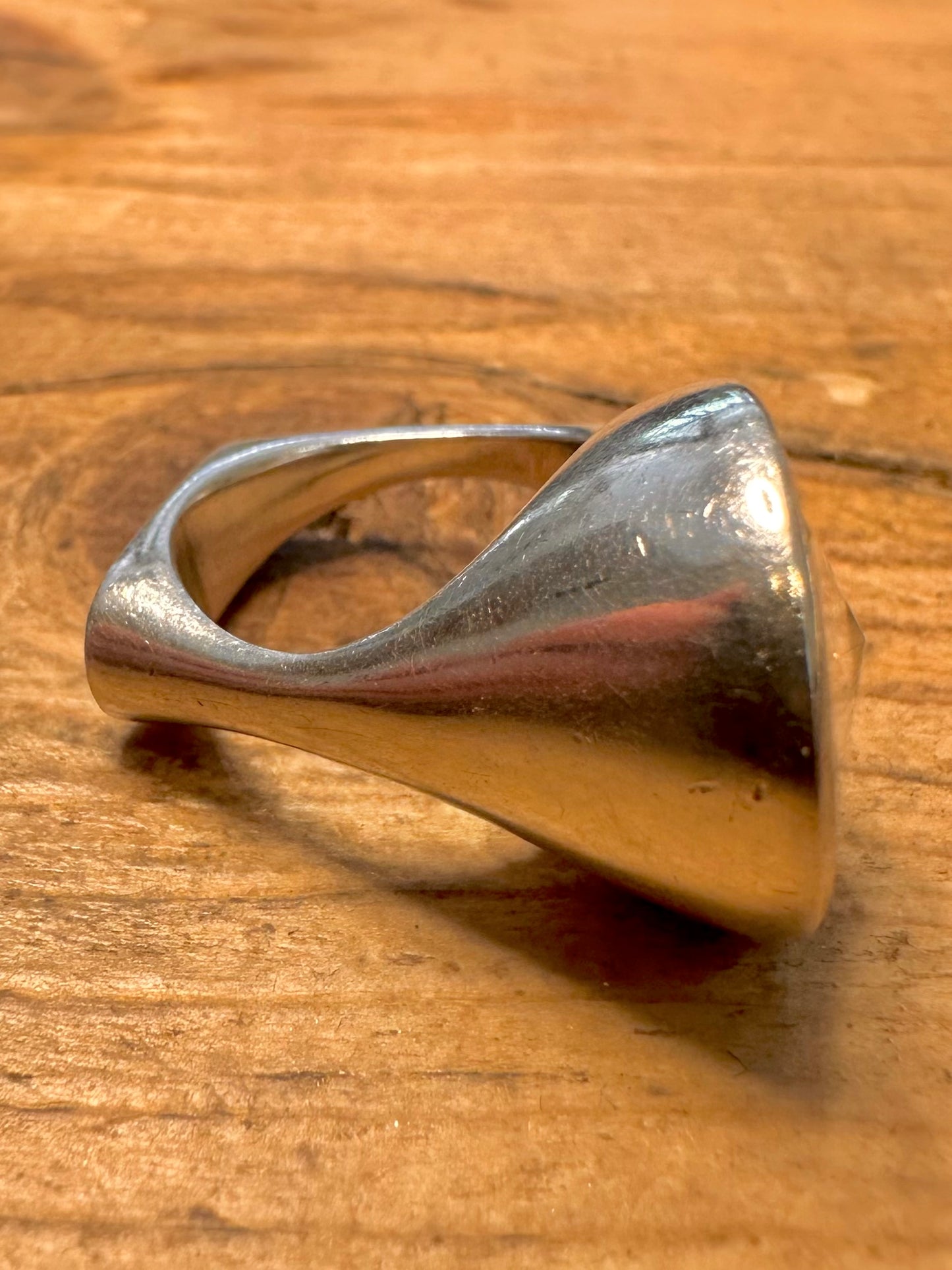Abstract CZ Modernist 925 Silver Size K Ring