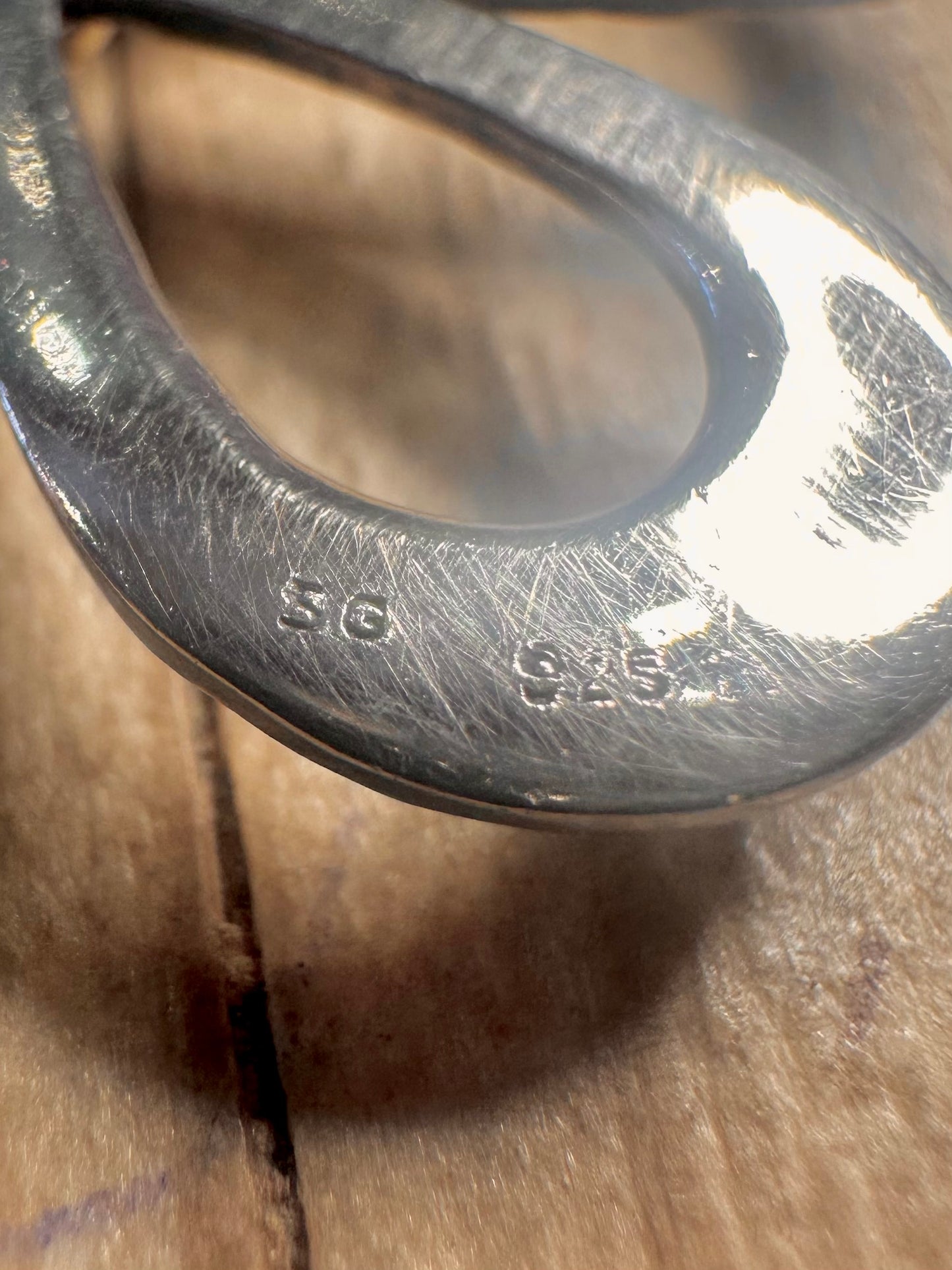 Abstract Hammered Flower Gold Plated Centre 925 Sterling Silver Pendant