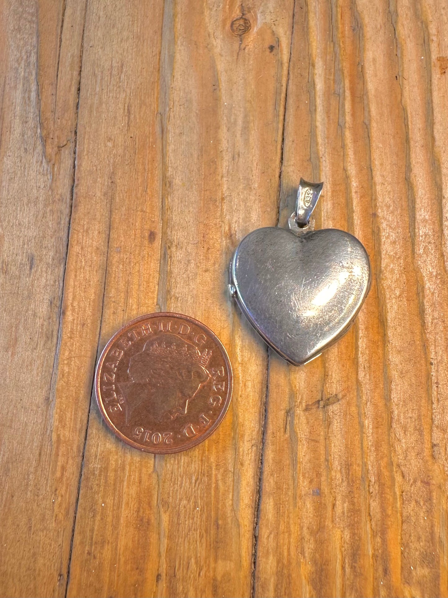 Heart Floral Engraved Locket 835 Silver Pendant