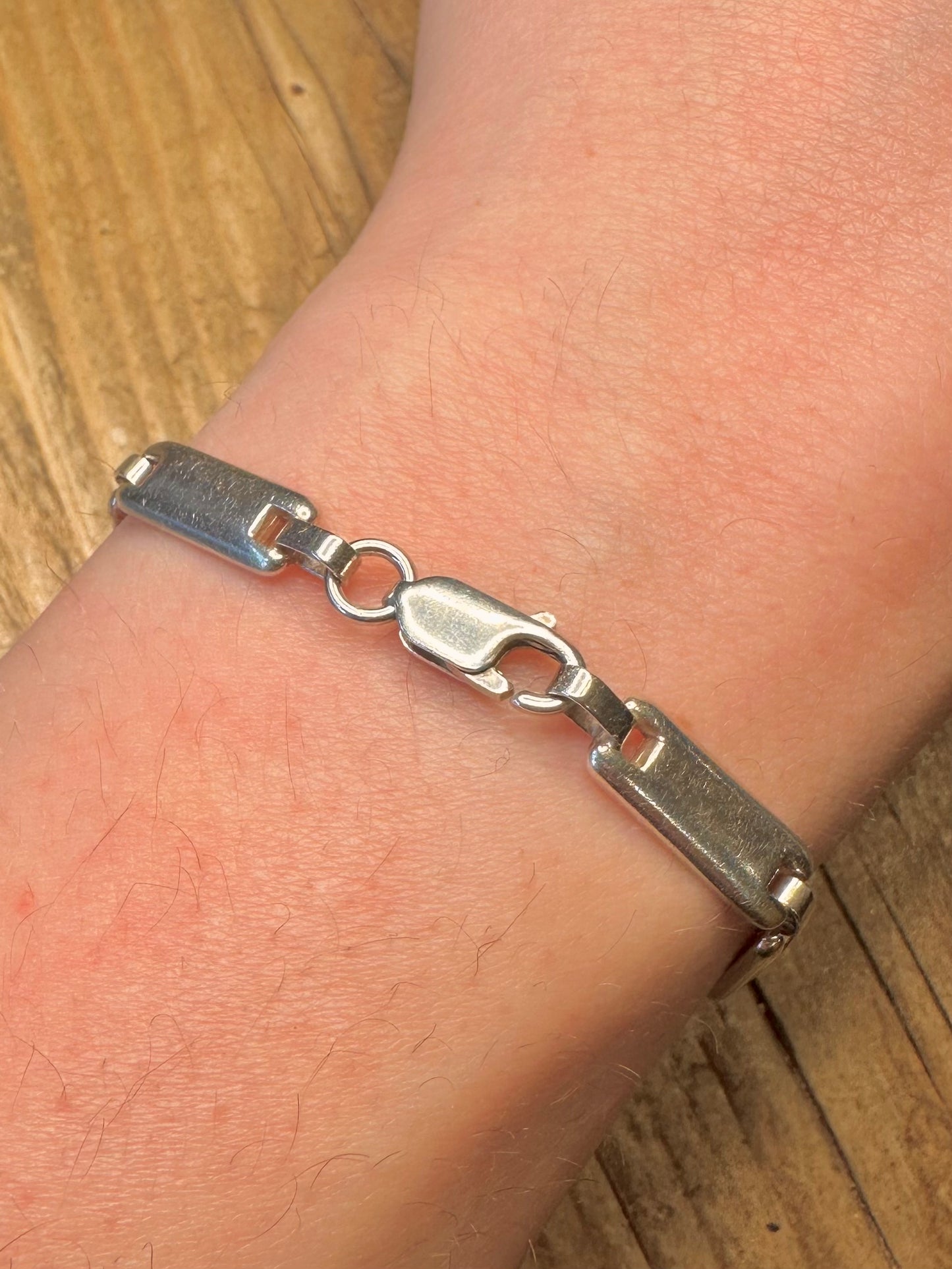 Bar Link Maker NB London 925er Sterlingsilber 19 cm Armband