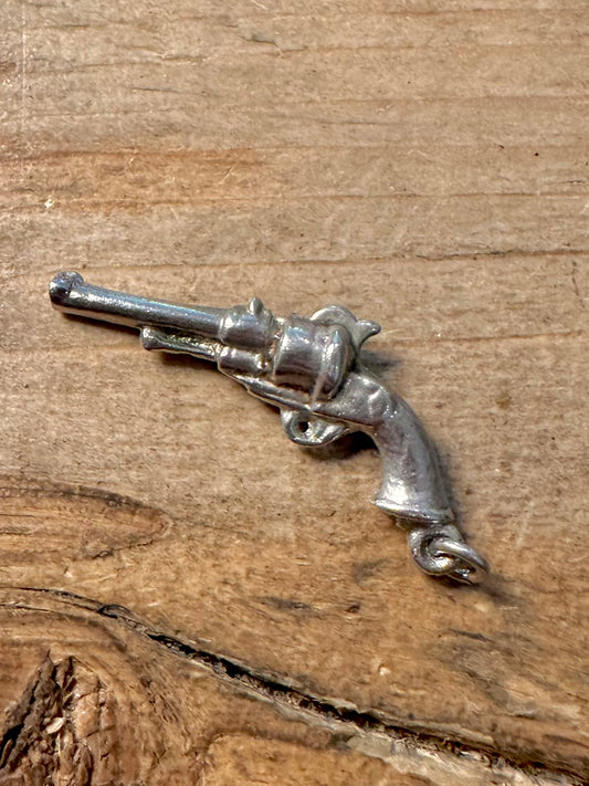 Vintage Revolver 925 Silver Pendant