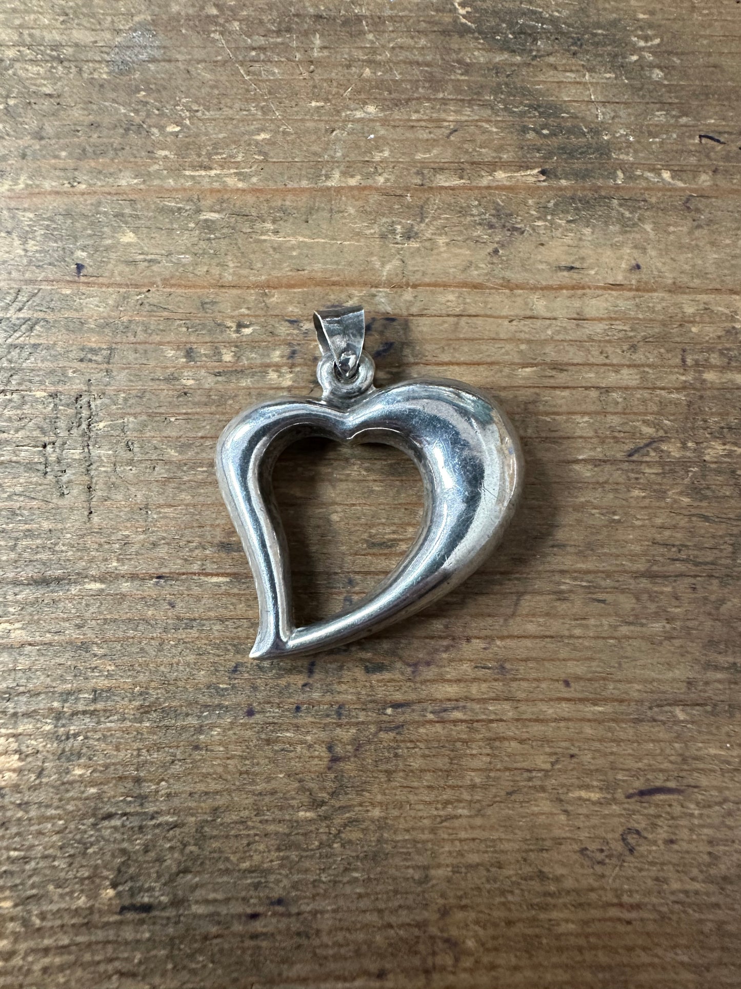 Abstract Puff Heart 925 Silver Pendant