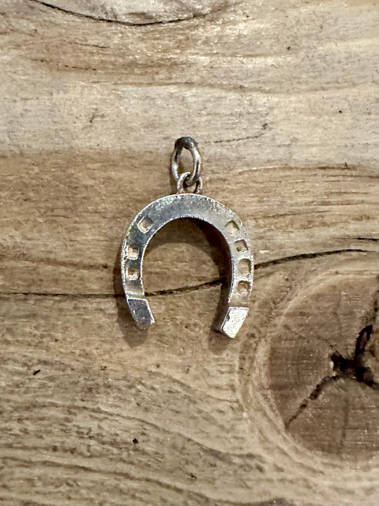 Vintage 1961 Horse Shoe 925 Silver Charm Pendant