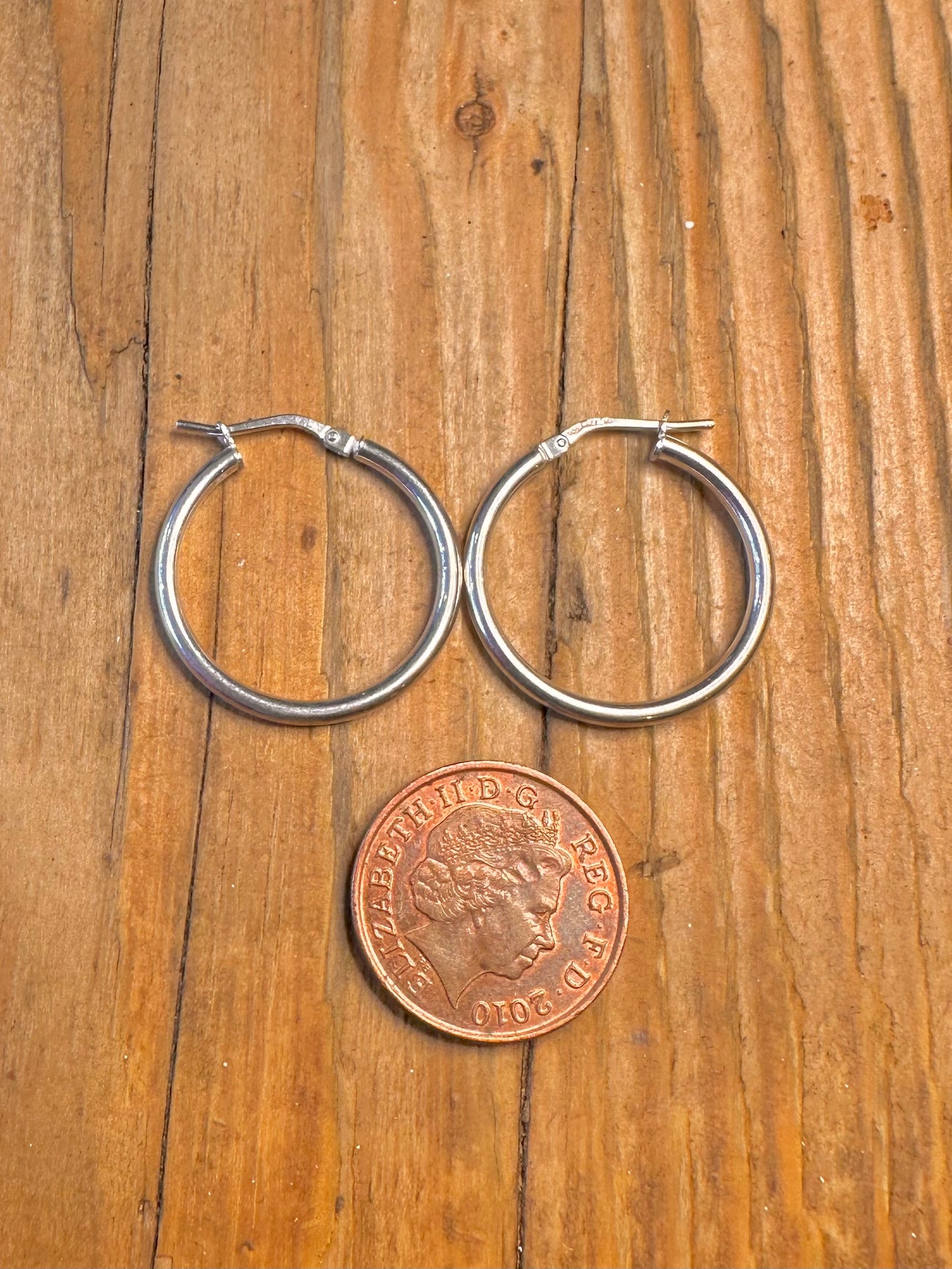 Rounded Hoops 925 Sterling Silver Earrings