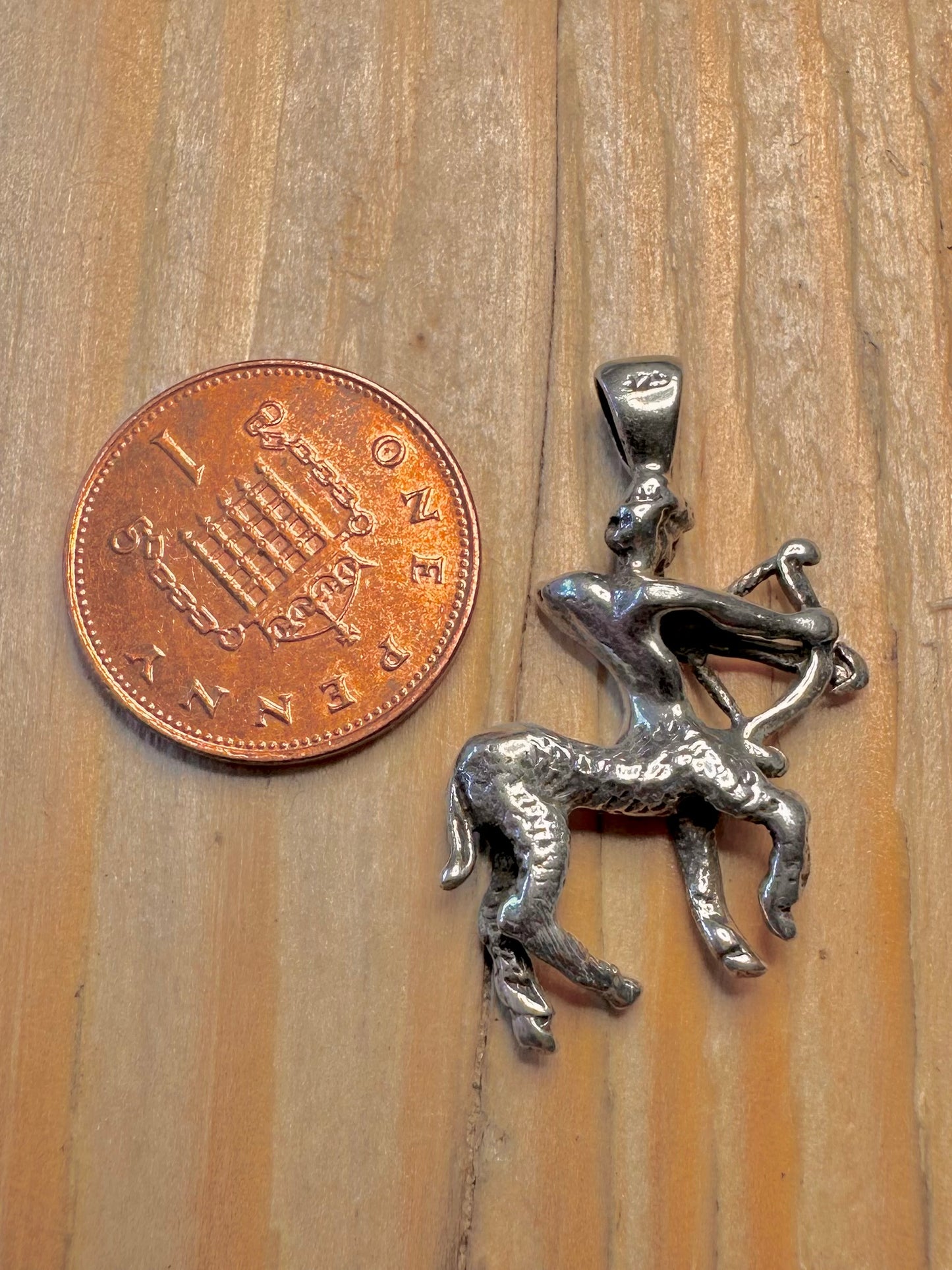 Vintage Sagittarius Archer 925 Silver Pendant