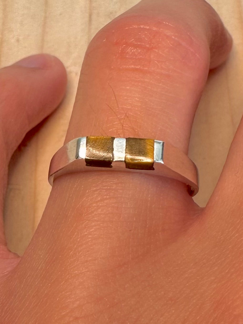 Tiger’s Eye Signet 925 Sterling Silver Size P Ring