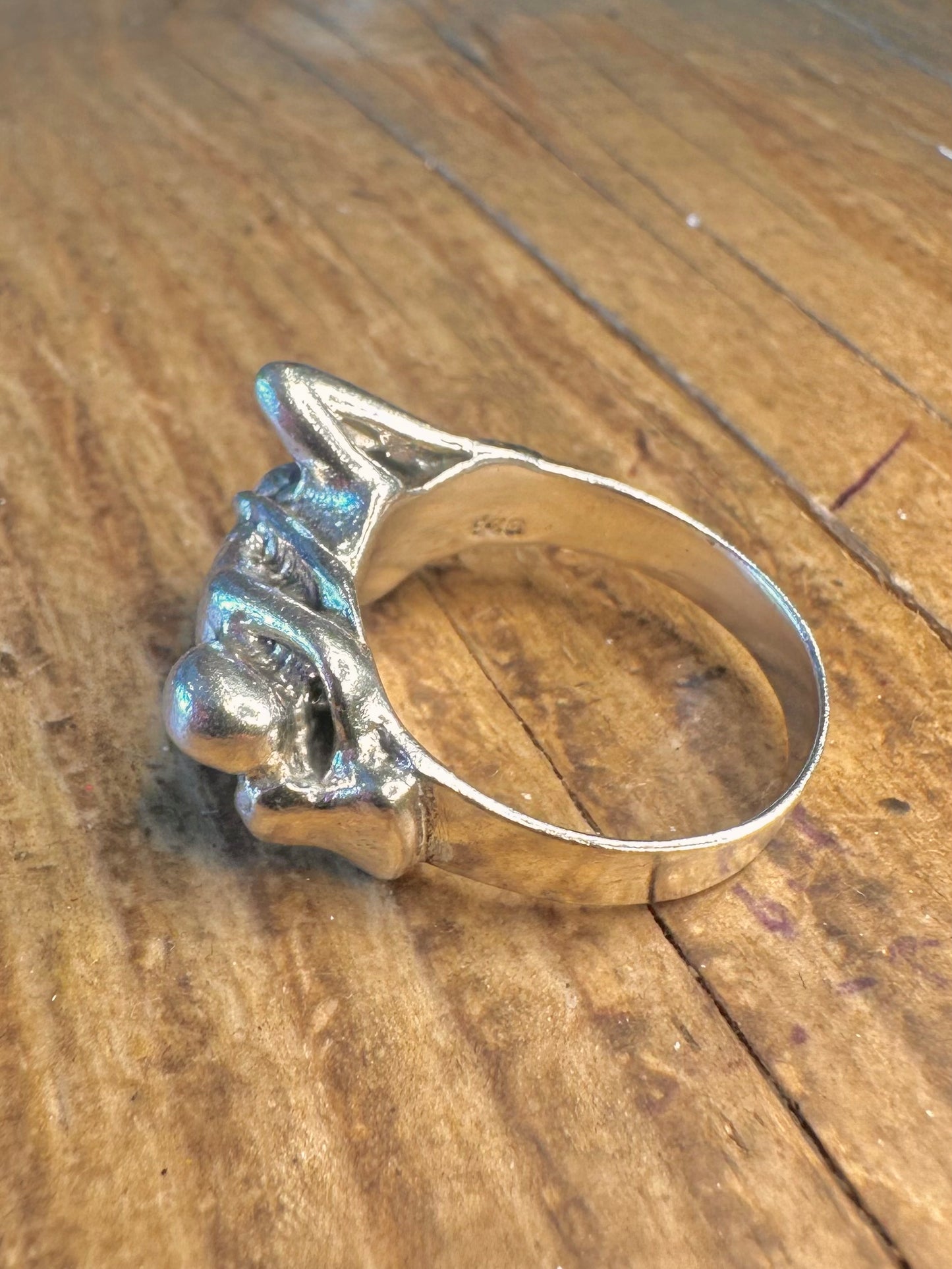Erotic Kama Sutra Couple 925 Sterling Silver Size Q Ring