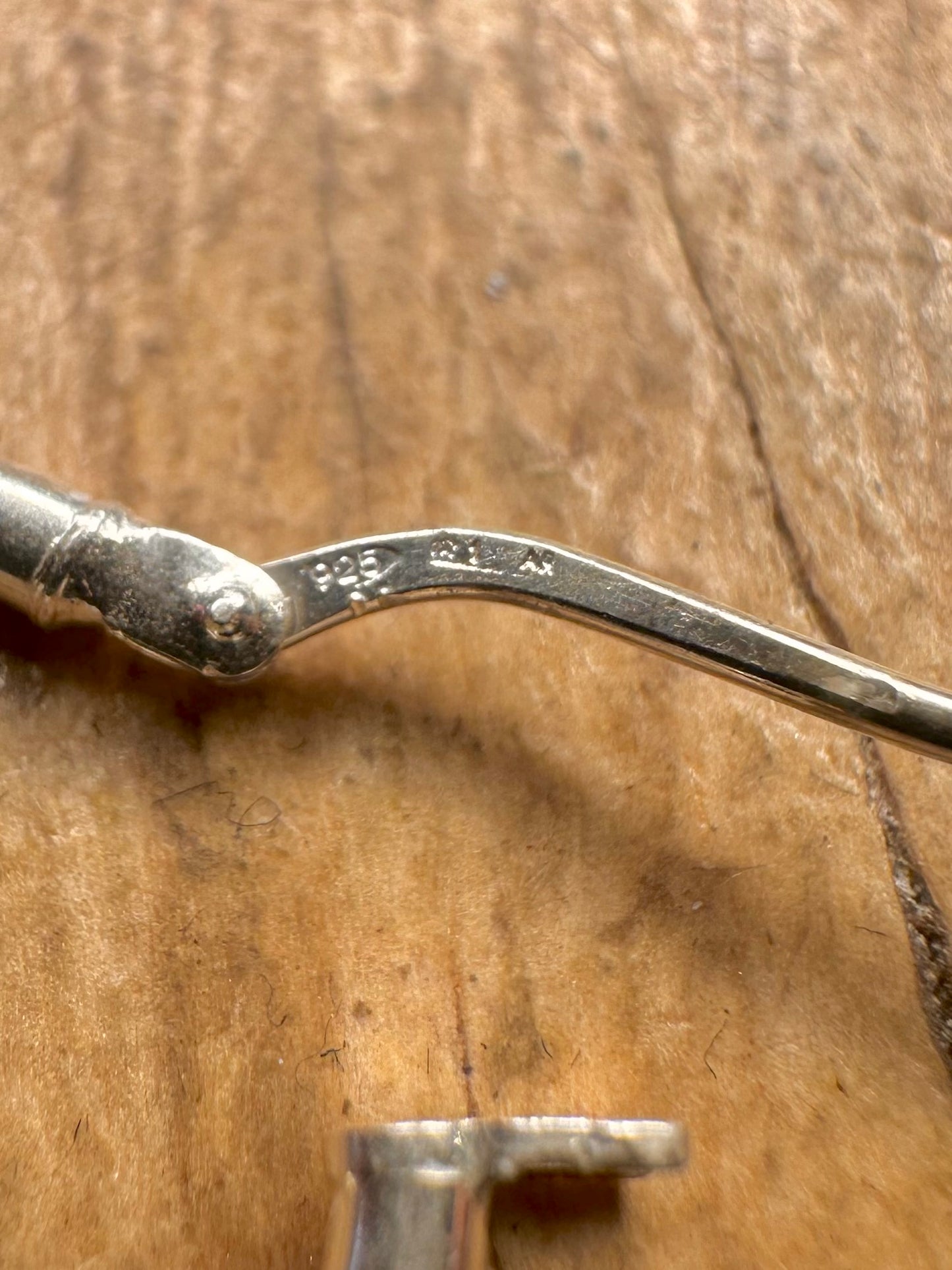 Vintage Simple Creolen Italien 925 Sterling Silber Ohrringe