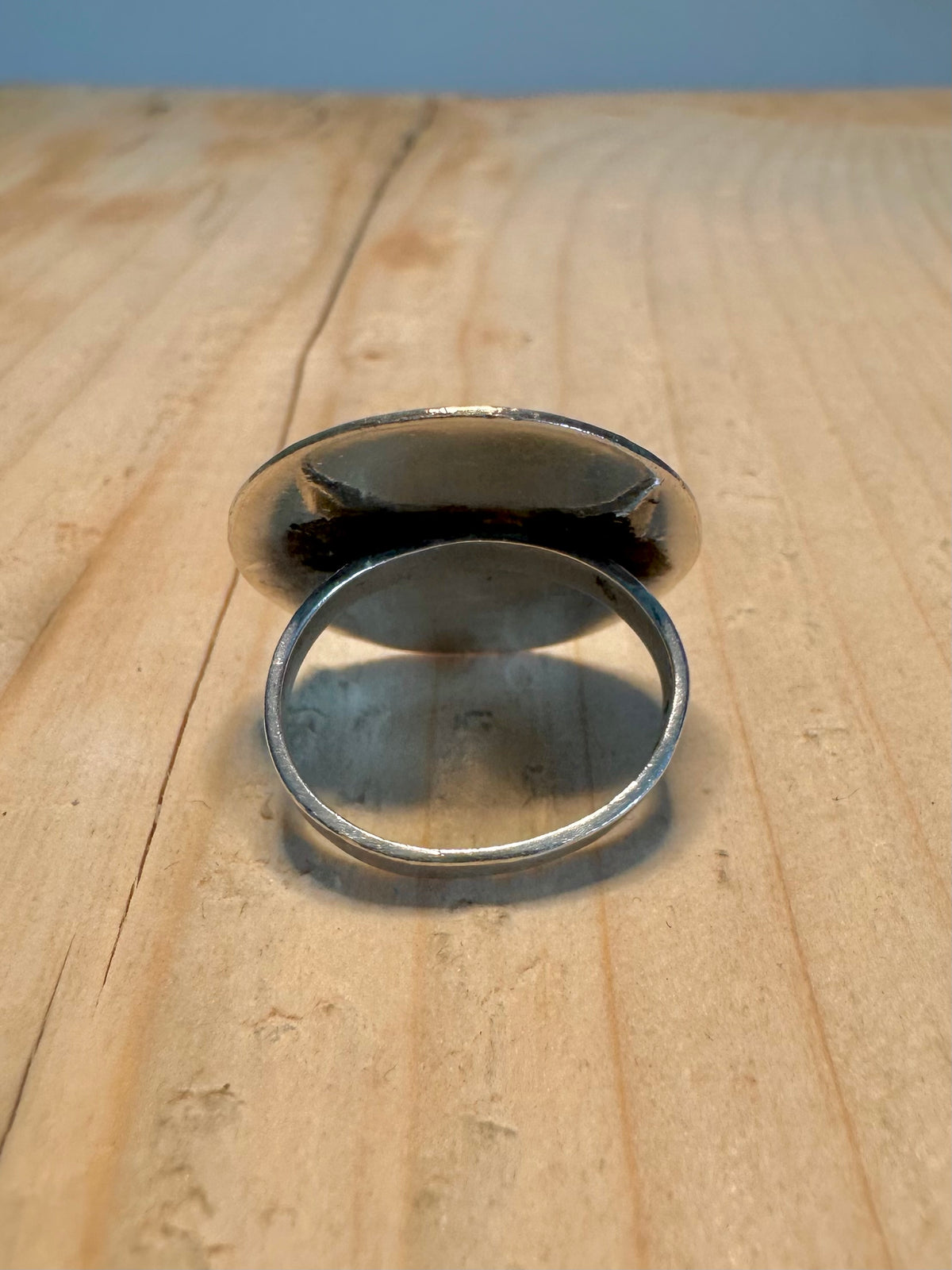 Large Circular Rope Engraved Statement 925 Sterling Silver Size L Ring