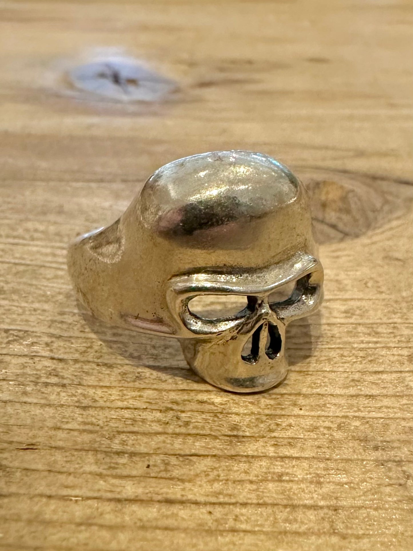 Vintage Skull Head 925 Silver Size W Ring