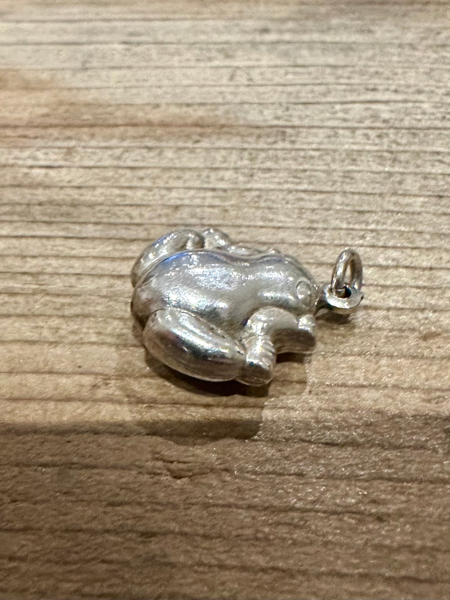 Abstract Frog 925 Silver Charm Pendant