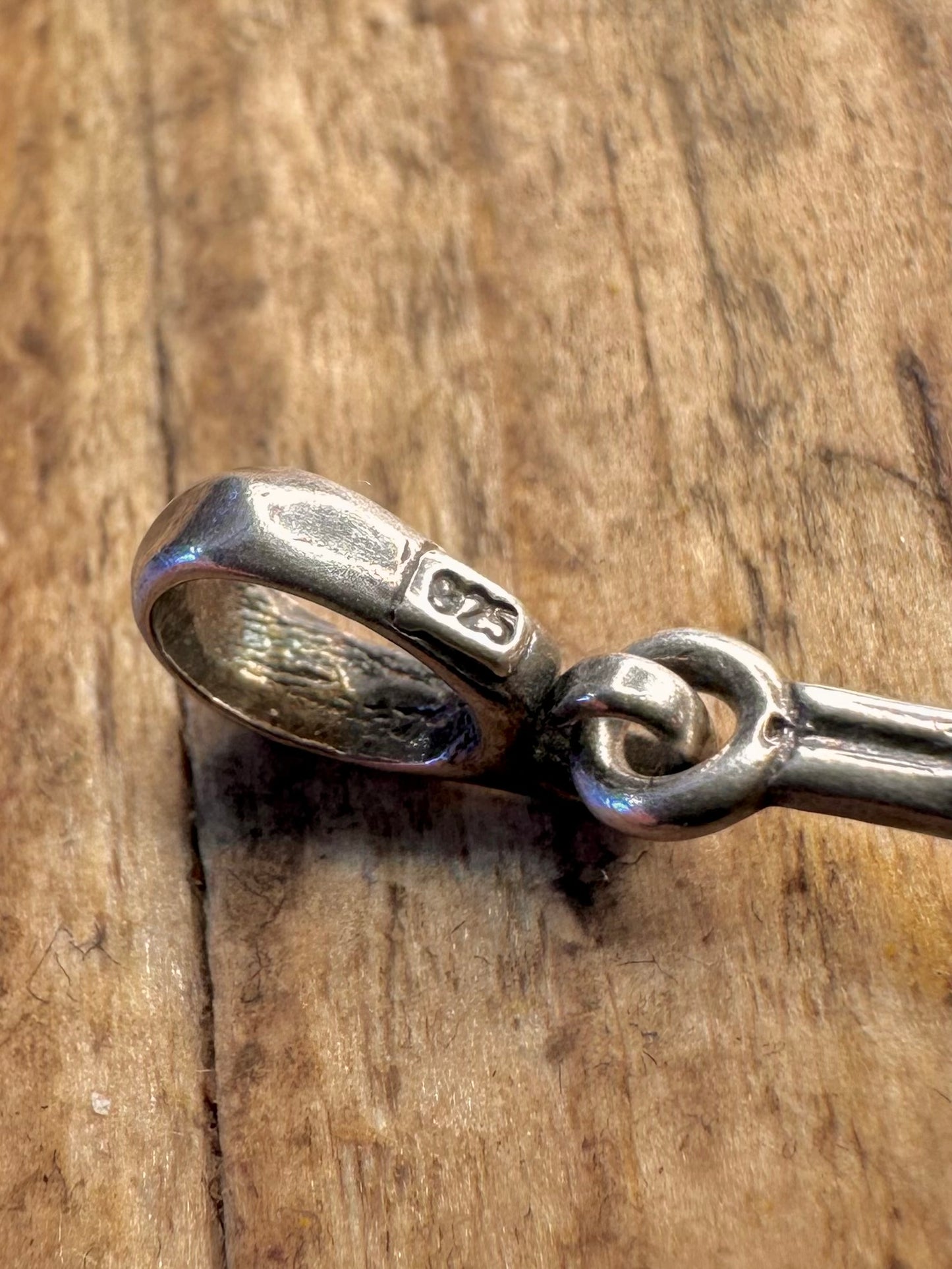 Bernstein Jugendstil Anhänger aus 925 Sterling Silber