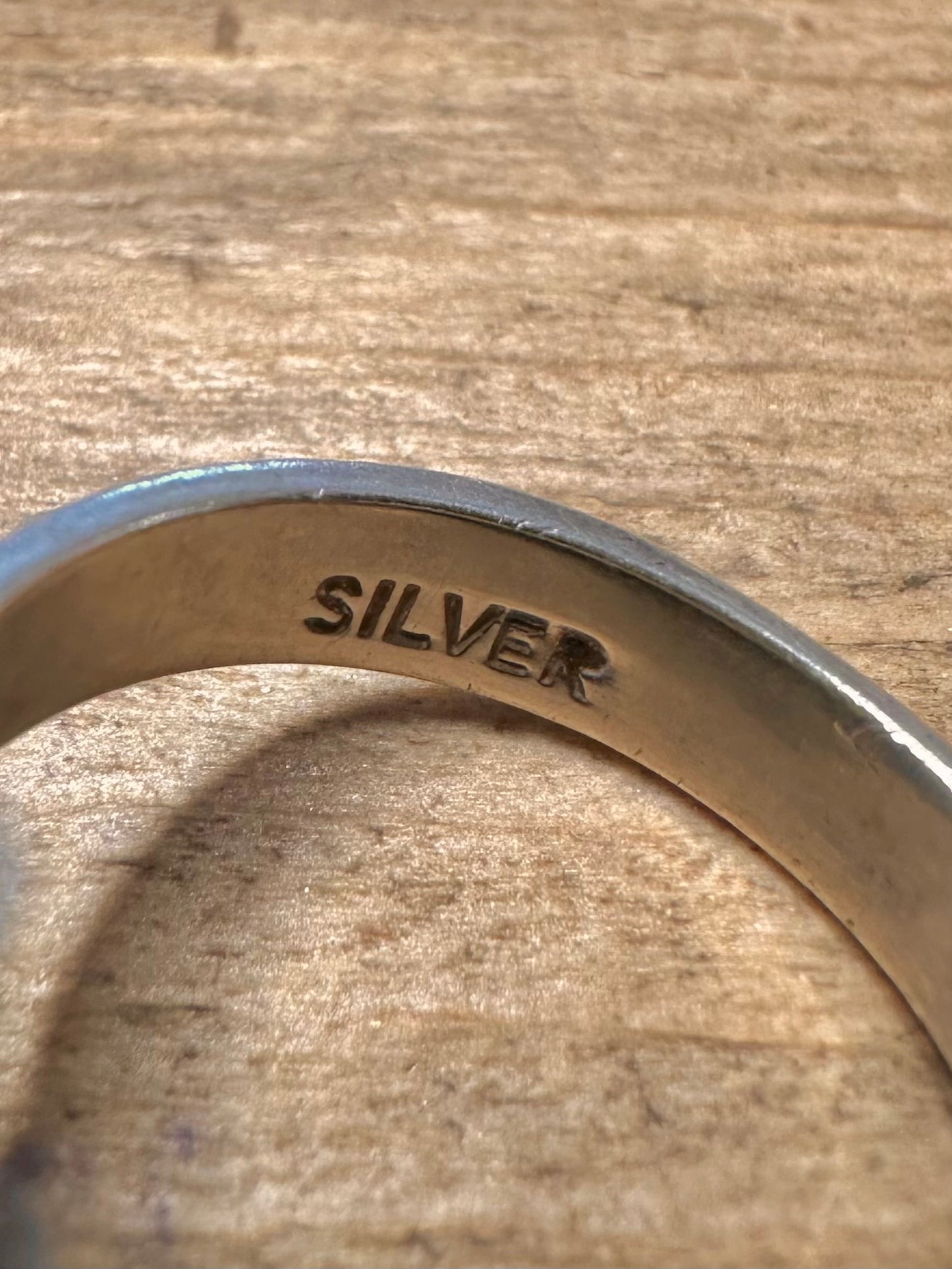 Abstract Brutalist Pillars 925 Silver Size Size M Ring