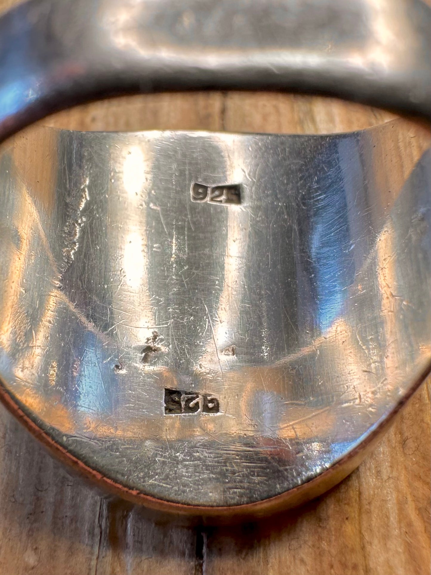 Heavy Mayan Calendar 925 Sterling Silver Size S Ring