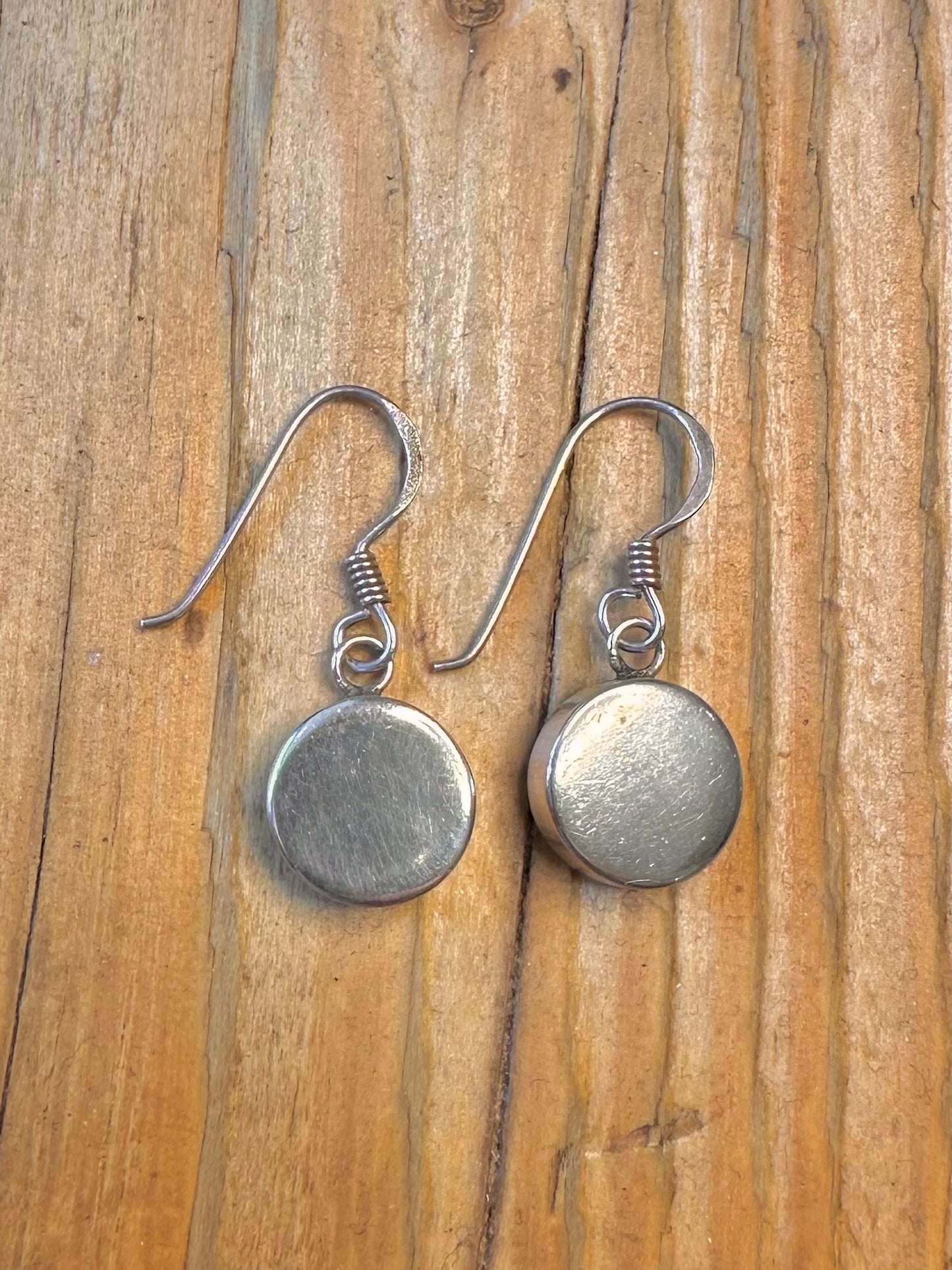 Circle Dangle 925 Sterling Silver Earrings