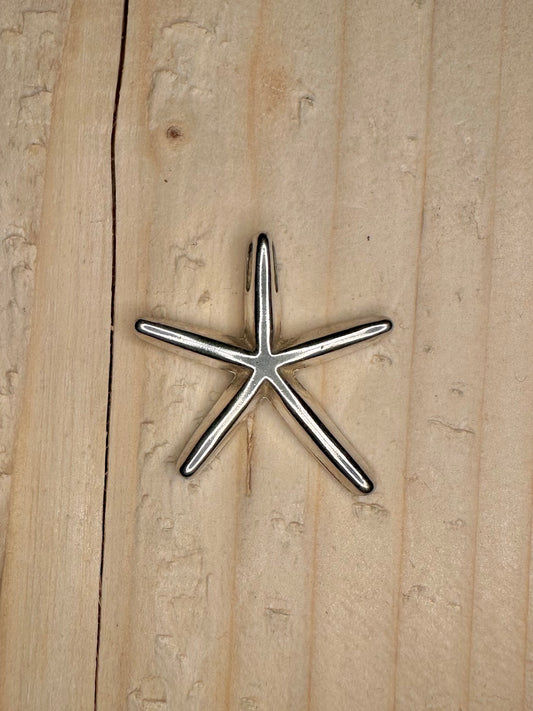Abstract Starfish 925 Sterling Silver Pendant