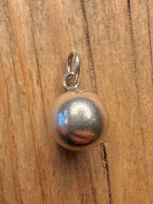 Vintage Ball 925 Sterling Silver Charm Pendant