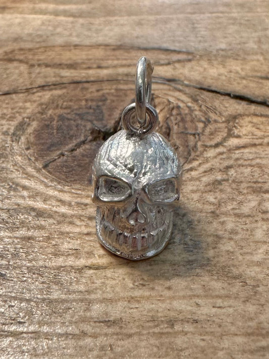 Vintage Skull Head 925 Silver Pendant