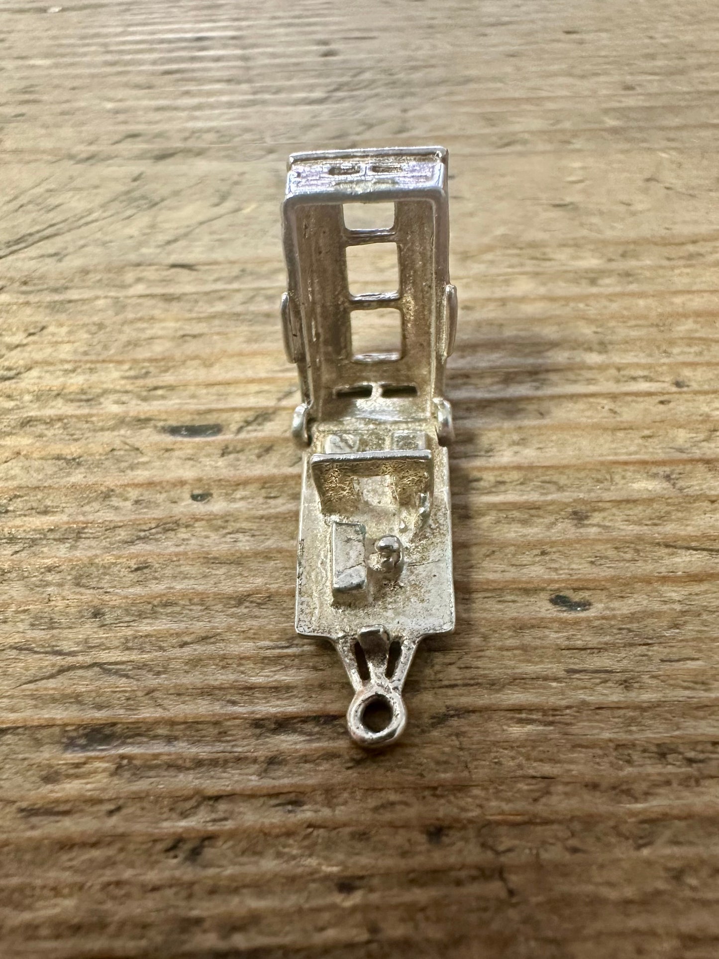 Vintage Articulated Caravan 925 Silver Charm Pendant