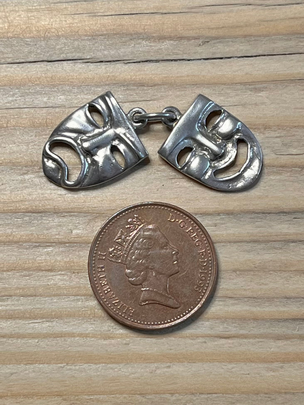 Theatre Mask 925 Sterling Silver Pendant
