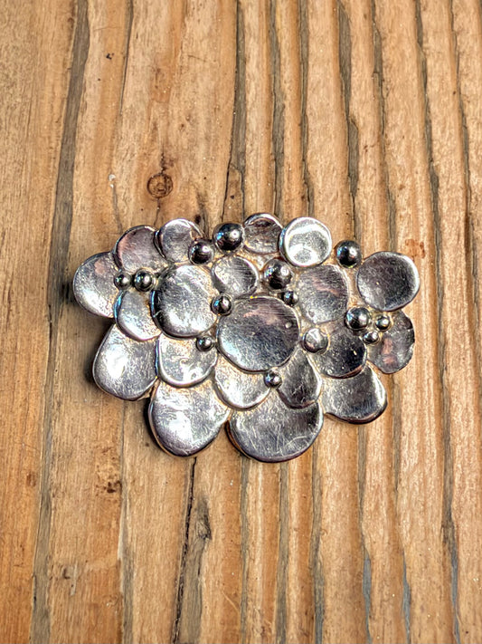 Modernist 1990 Bubble Dots Maker SJH 925 Sterling Silver Brooch