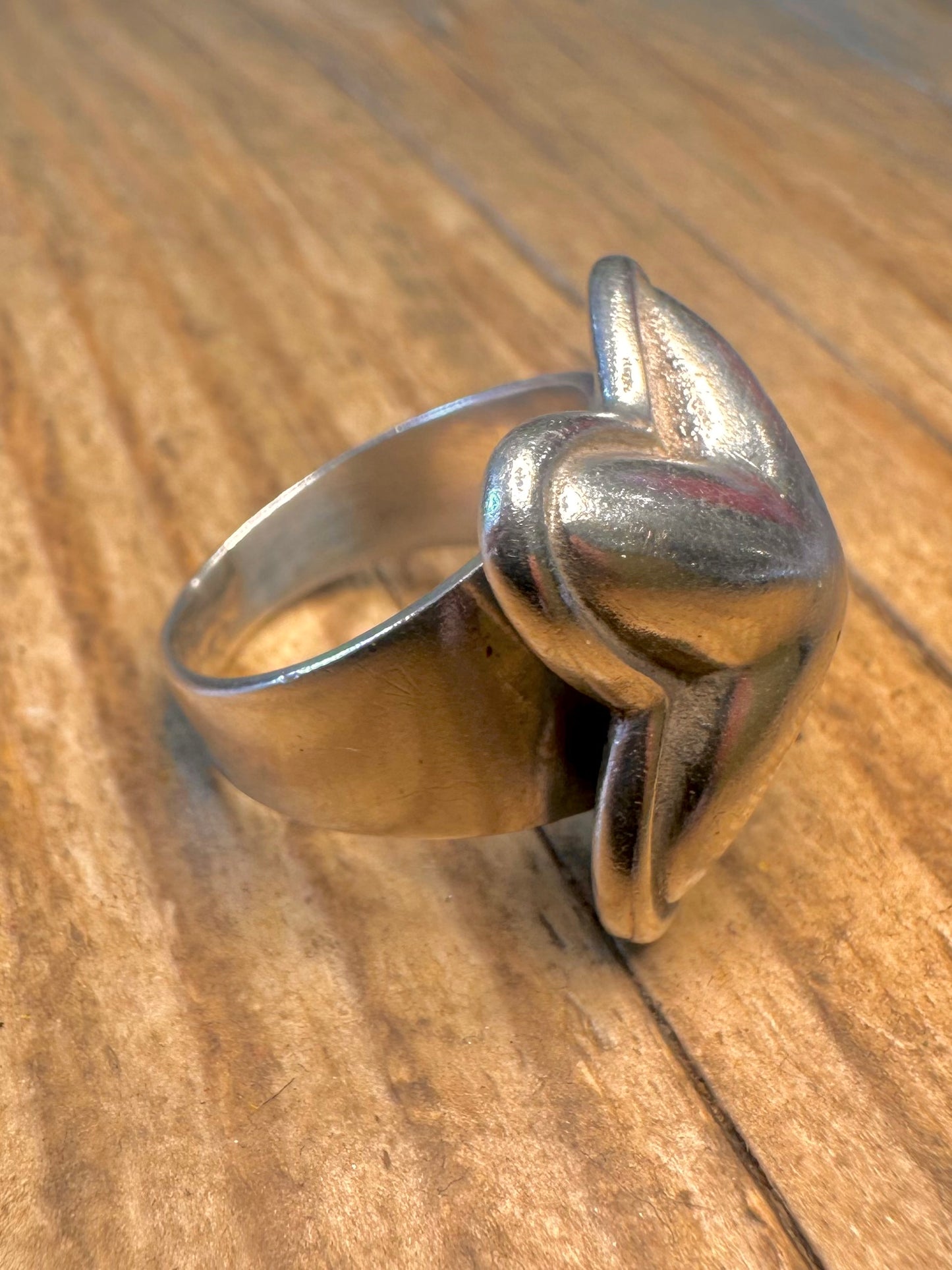 Chunky Cross 925 Sterling Silver Size M1/2 Ring