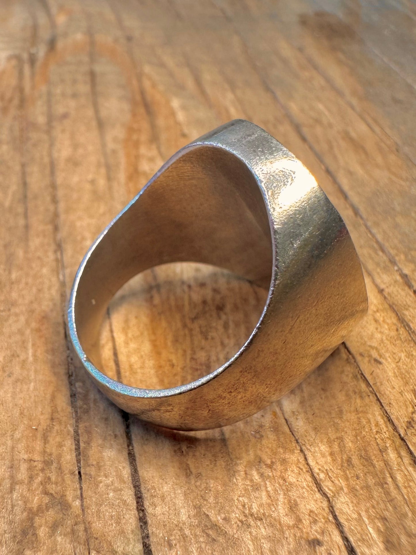 Vintage Onyx Siegelring 925er Sterlingsilber Größe P