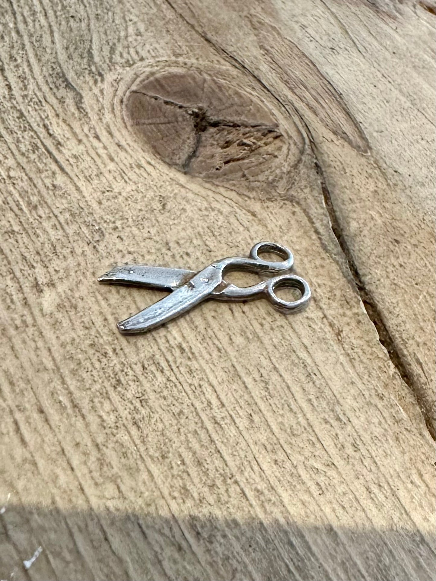 Vintage Scissors 925 Silver Charm Pendant