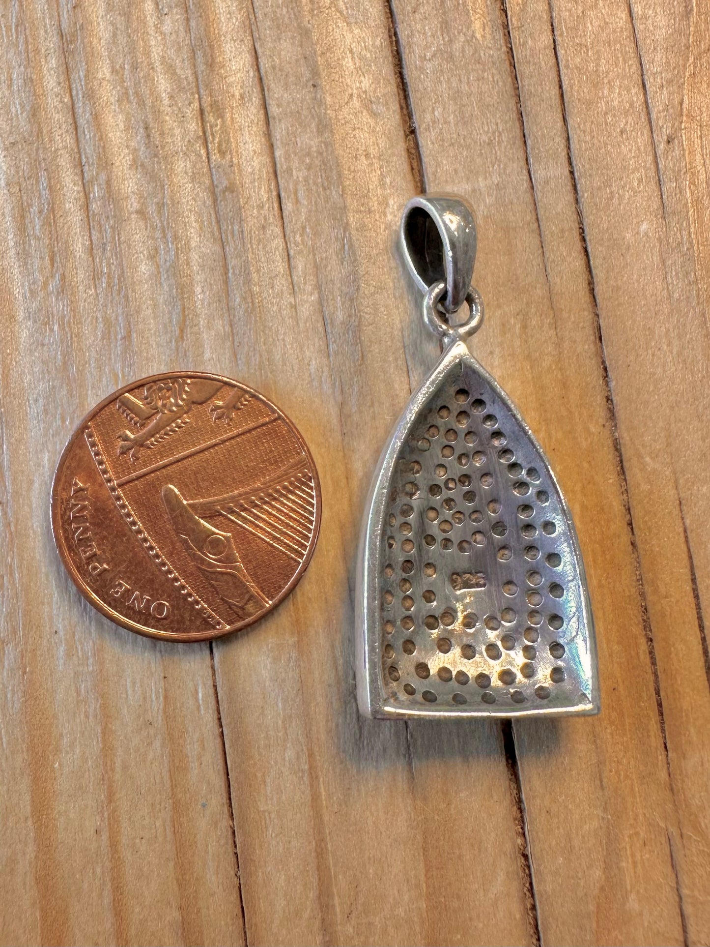 Vintage Multi Coloured Mother of Pearl 925 Silver Pendant