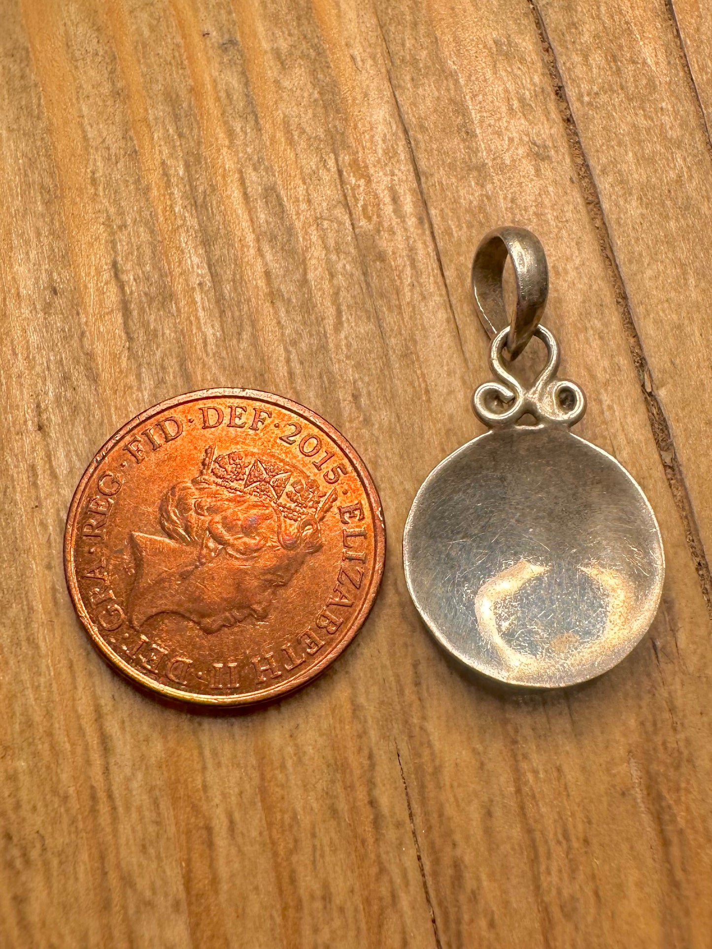 Vintage Swirl 925 Sterling Silver Pendant