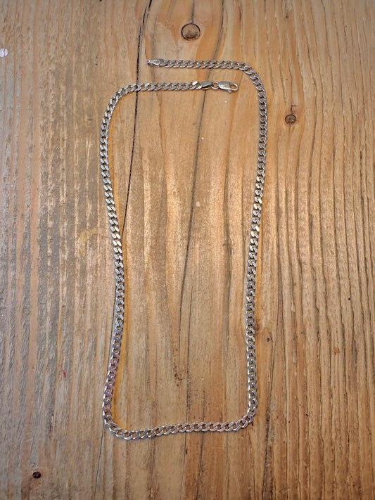 Curb Chain 925 Sterling Silver 18 inch Necklace