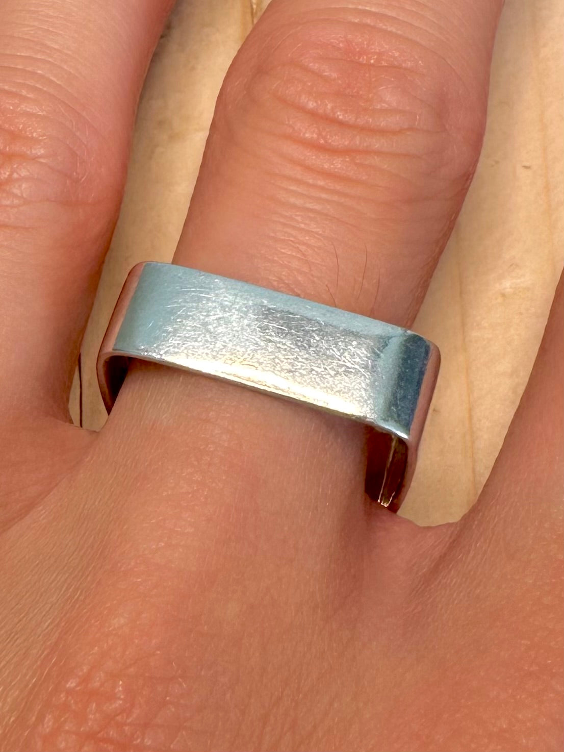 Square Band 925 Sterling Silver Size V1/2 Ring