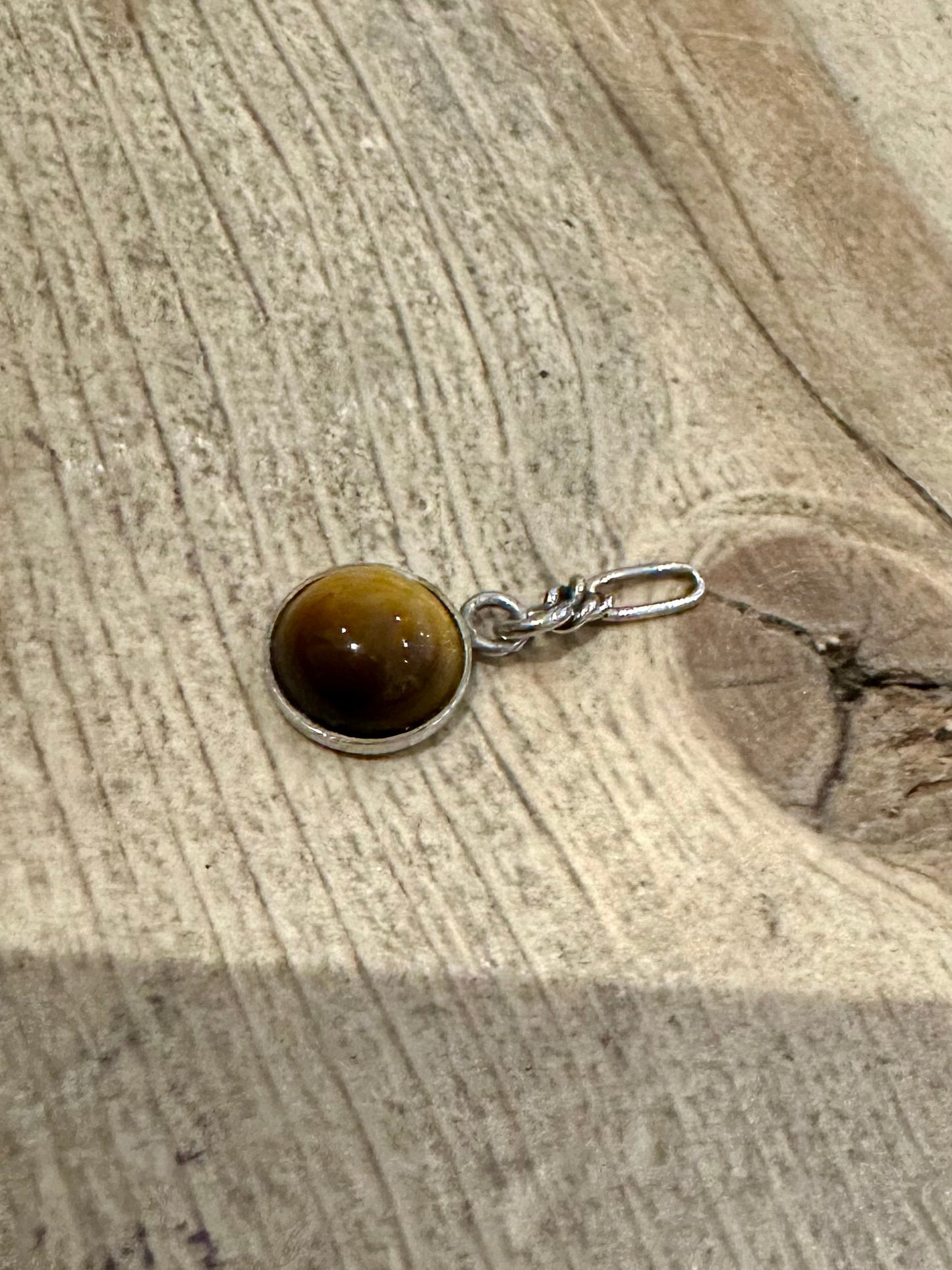 Vintage Tigers Eye 925 Silver Pendant