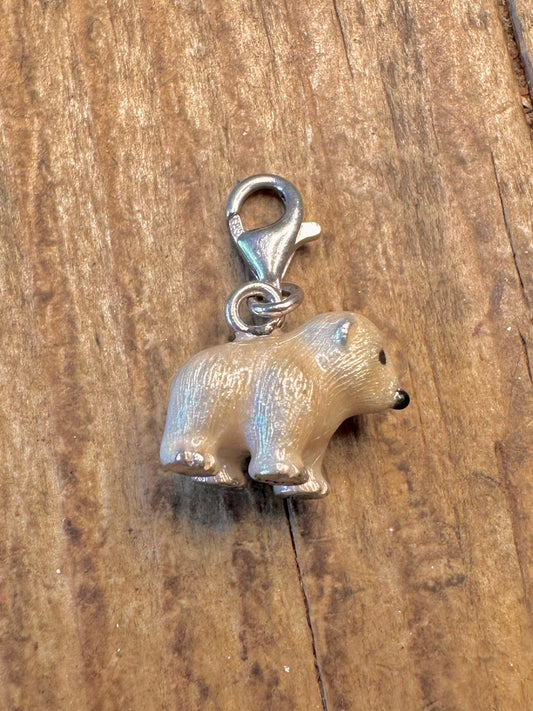 Polar Bear Thomas Sabo 925 Sterling Silver Clasped Charm Pendant