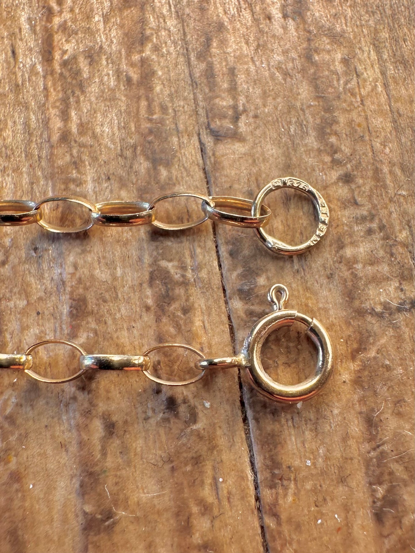 9ct Gold 1987 Oval Chain 18 inch Necklace