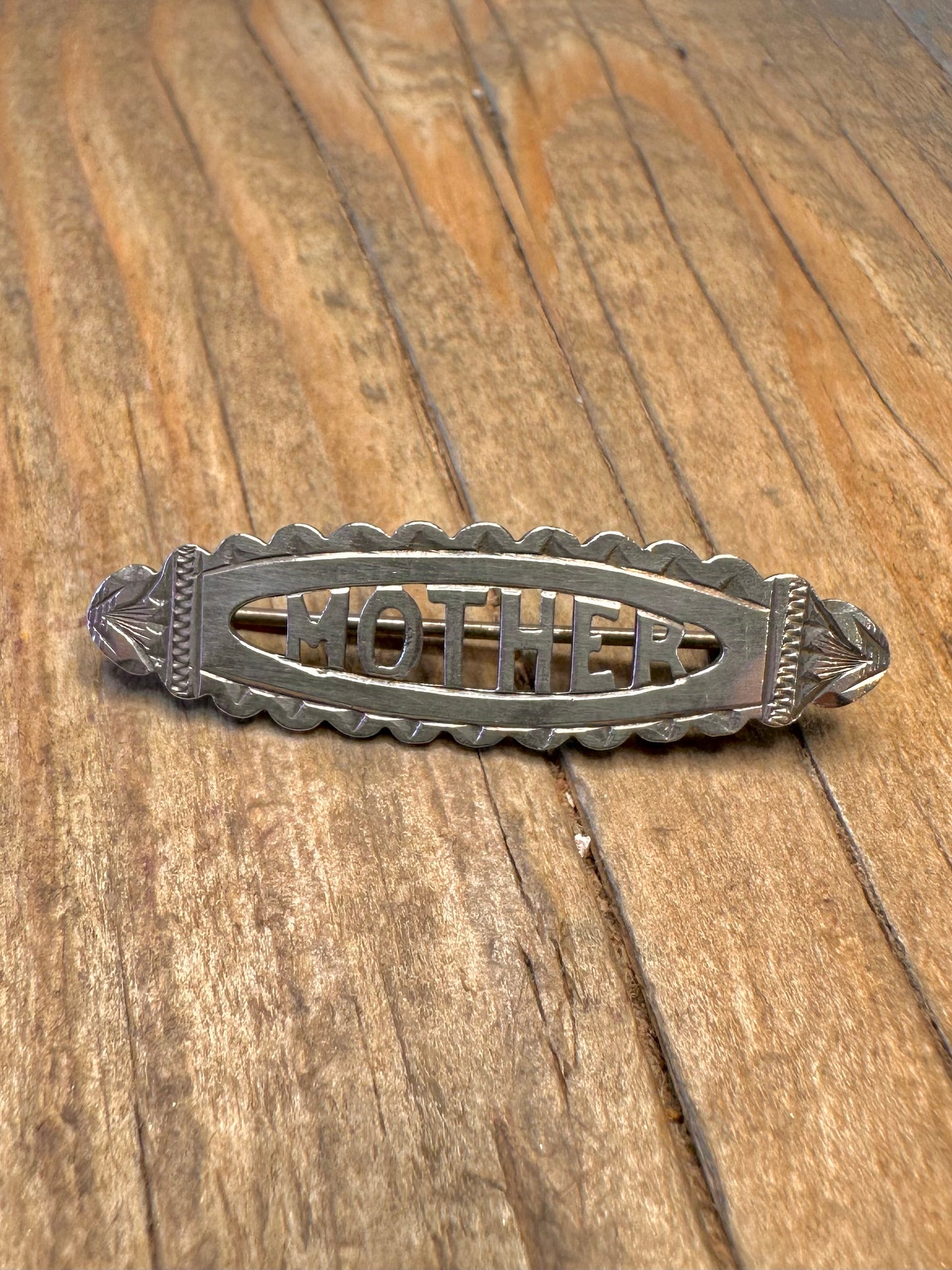Mother Late 1900 to 1920’s 925 Sterling Silver Brooch