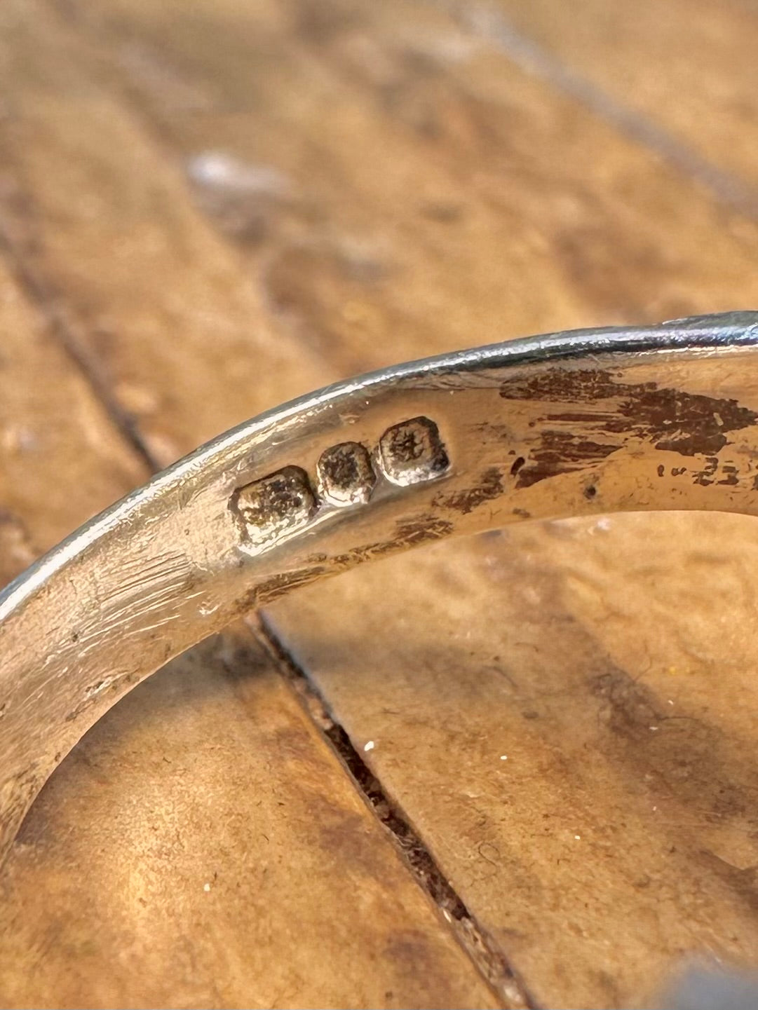 Brutalist 1975 Bio-Berg-Citrin 925 Sterlingsilber Ring Größe K