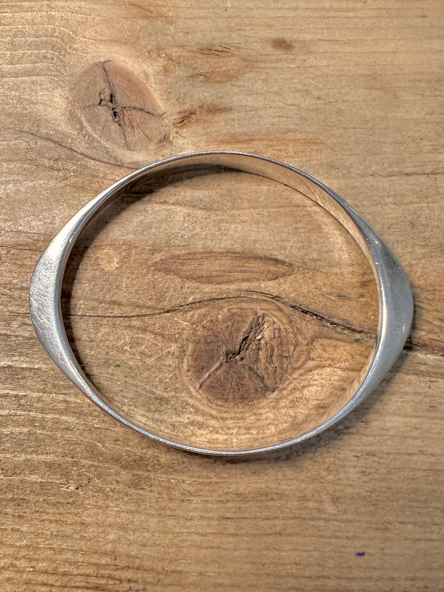Vintage Abstract Shape 925 Silver Bangle