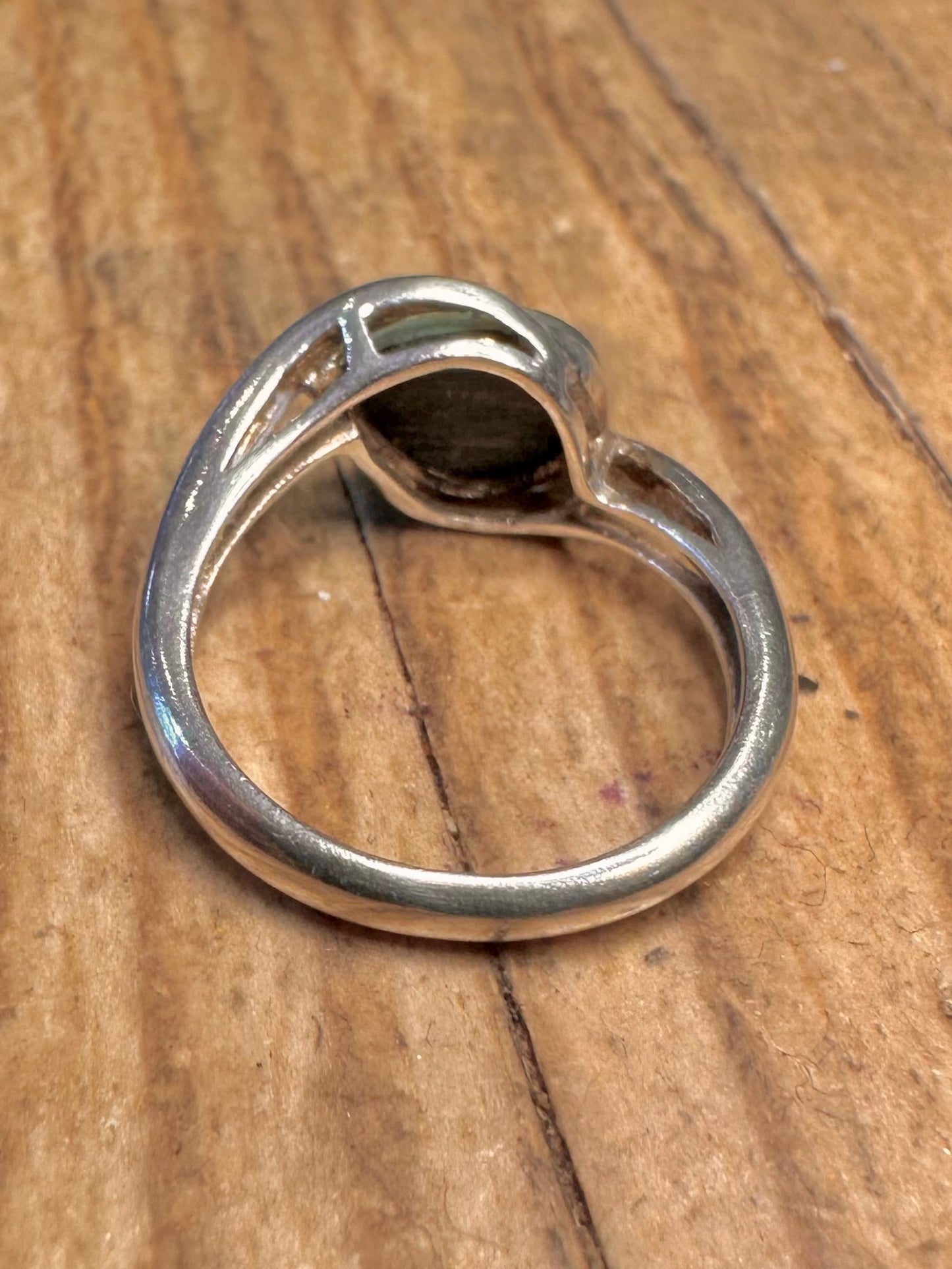 Modern Mosaic Opal 925 Sterling Silver Size J Ring