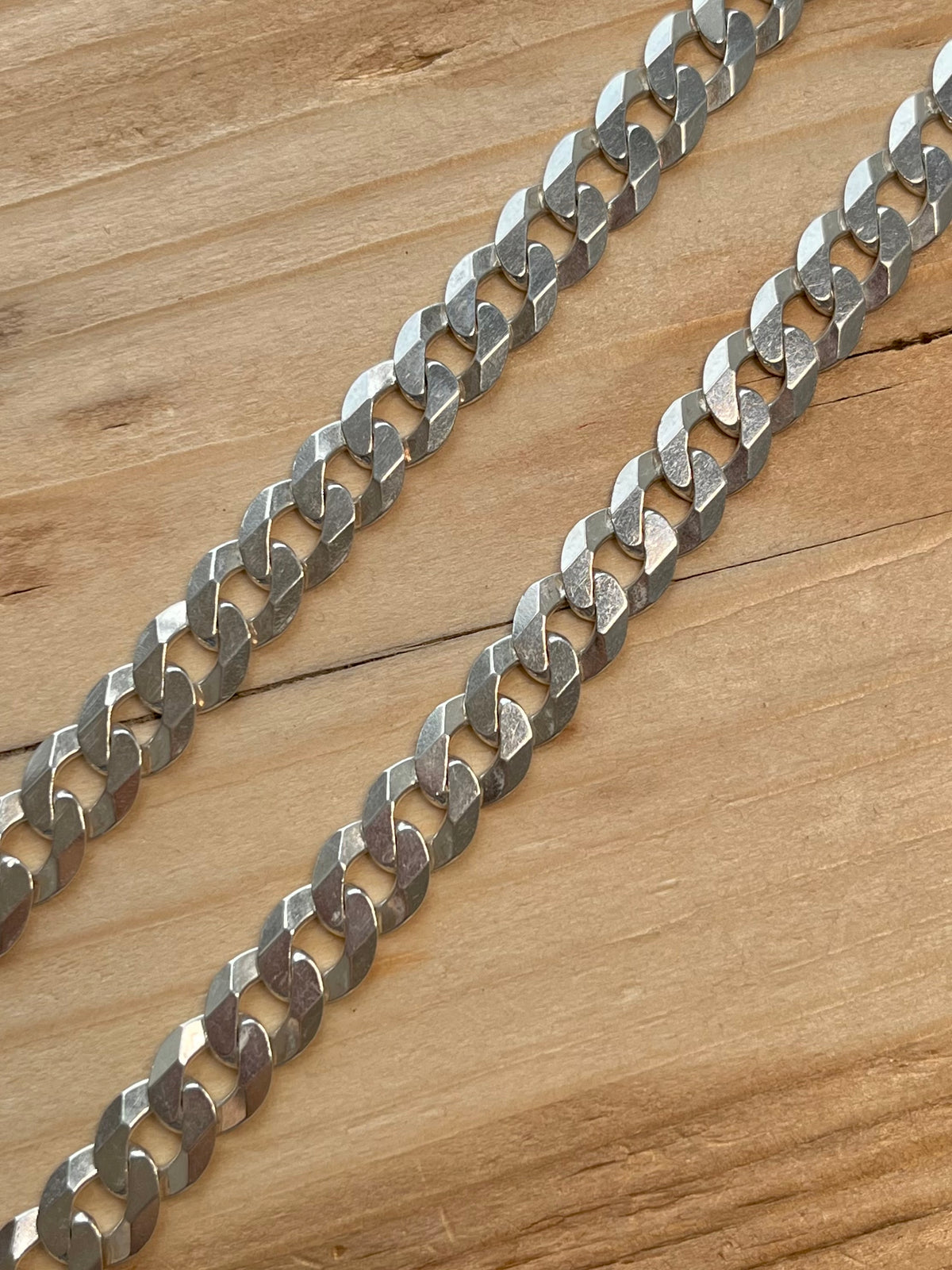 Flat Cuban Curb Link 925 Sterling Silver 20 Inch Necklace