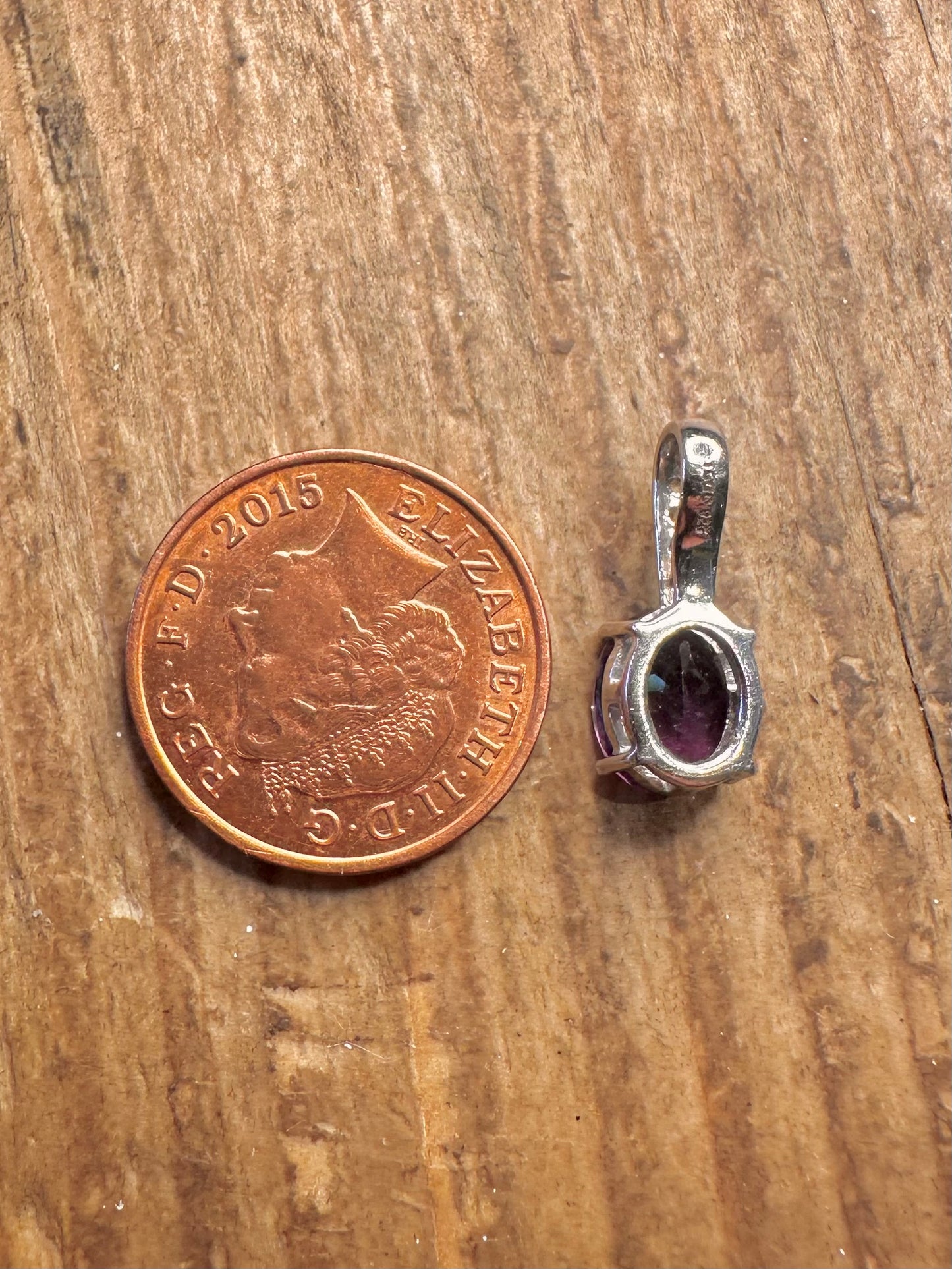 Amethyst and CZ 925 Sterling Silver Pendant