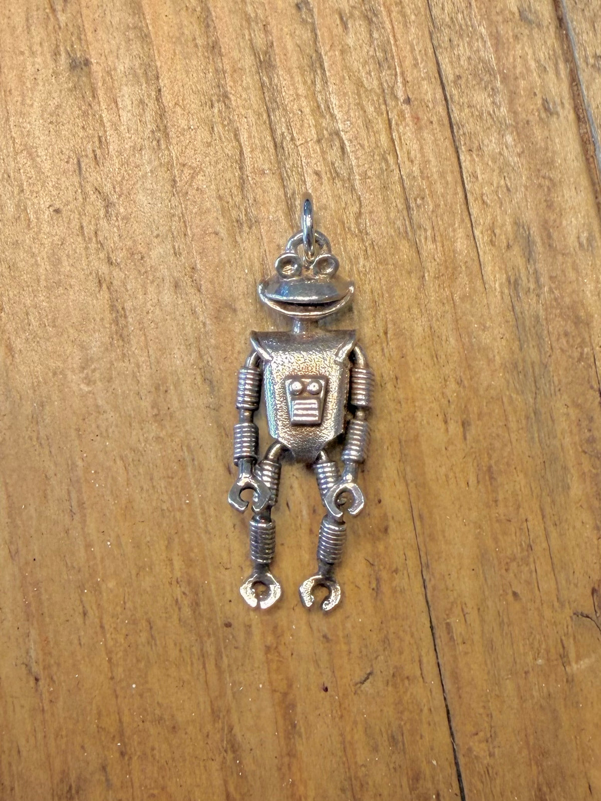 Cadburys 1970’s SMASH Martian Robot Articulated 925 Sterling Silver Pendant